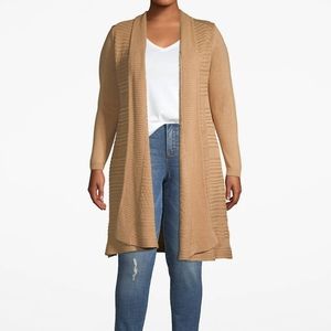 Lane Bryant Textured Stripe Cardigan
